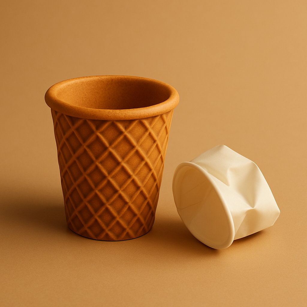 Gobelet comestible EatCup avec café